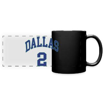 Dallas 2 - Panorama-Tasse farbig - Schwarz - Vorne