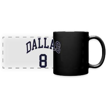 Dallas 8 - Panorama-Tasse farbig - Schwarz - Vorne