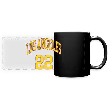 Los Angeles 22 - Panorama-Tasse farbig - Schwarz - Vorne