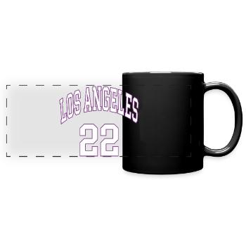 Los Angeles 22 - Panorama-Tasse farbig - Schwarz - Vorne