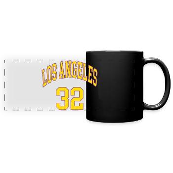 Los Angeles 32 - Panorama-Tasse farbig - Schwarz - Vorne