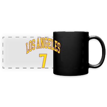 Los Angeles 7 - Panorama-Tasse farbig - Schwarz - Vorne