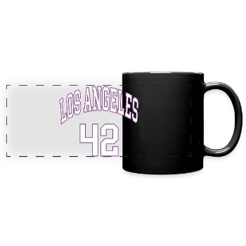 Los Angeles 42 - Panorama-Tasse farbig - Schwarz - Vorne
