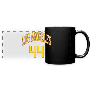 Los Angeles 44 - Panorama-Tasse farbig - Schwarz - Vorne