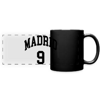 Madrid 9 - Mug panoramique uni - noir - Devant