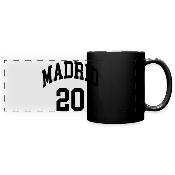 Madrid 20 - Mug panoramique uni - noir - Devant