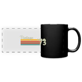 Vintage 1973 Gift Humor Anniversary 50 Years - Full Colour Panoramic Mug - black - Front