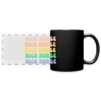 infirmière à l’USIN. - Mug panoramique uni - noir - Devant