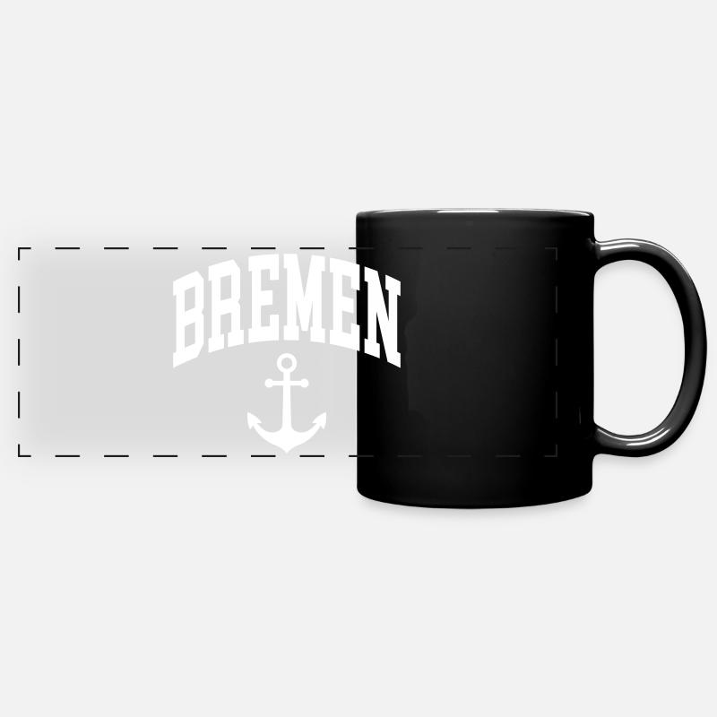 Bremen Anker - Panorama-Tasse farbig - Schwarz