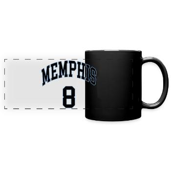 Memphis 8 - Mug panoramique uni - noir - Devant