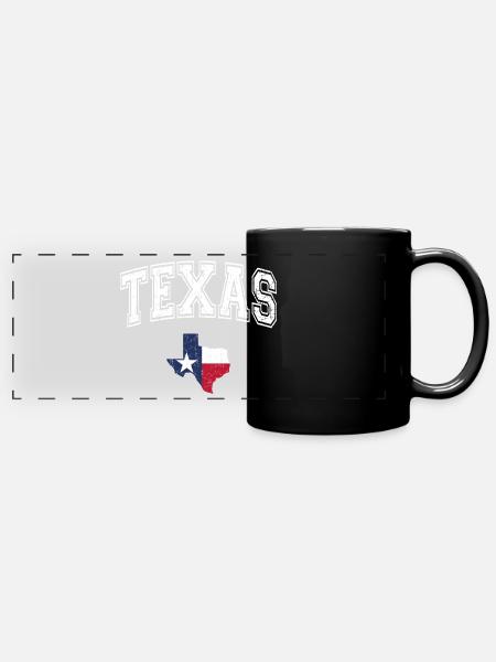 Texas - Panorama-Tasse farbig - Schwarz