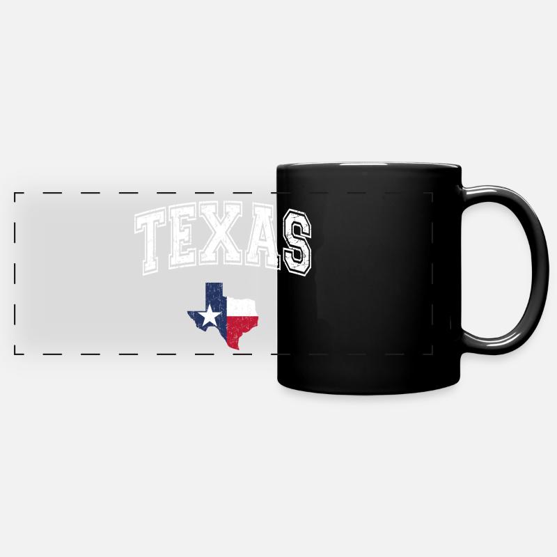 Texas - Panorama-Tasse farbig - Schwarz