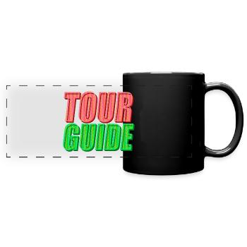 Tour Guide | Explore the world in style - Full Colour Panoramic Mug - black - Front
