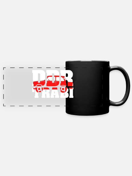 Trabi DDR - Panorama-Tasse farbig - Schwarz