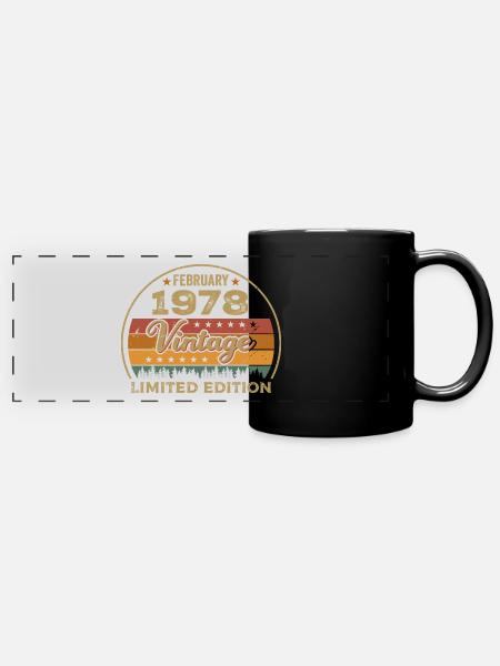Février 1978, Jubilé 1978, Légendes Février 1978 - Mug panoramique uni - noir