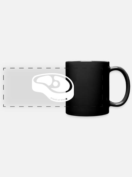 Preuve de bifteck - Mug panoramique uni - noir