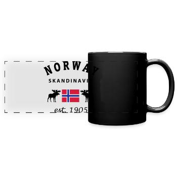 Norway Design - Mug panoramique uni - noir - Devant
