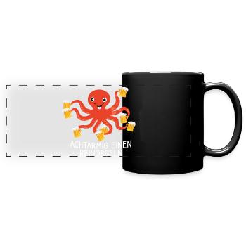 JGA T-Shirt Achtarmig einen reinorgeln - Panorama-Tasse farbig - Schwarz - Vorne