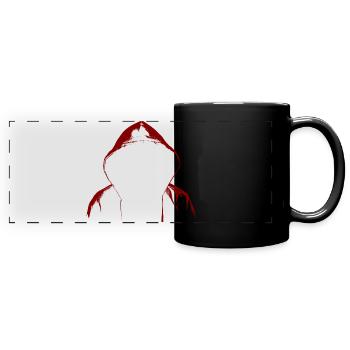 Hacker Hoodie - Panorama-Tasse farbig - Schwarz - Vorne