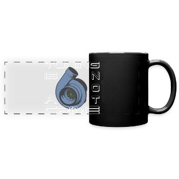 Turbolader Tuning Is not a Crime als Geschenkidee - Panorama-Tasse farbig - Schwarz - Vorne
