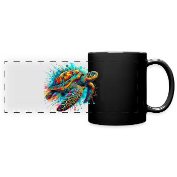 Turtle - Full Colour Panoramic Mug - black - Front