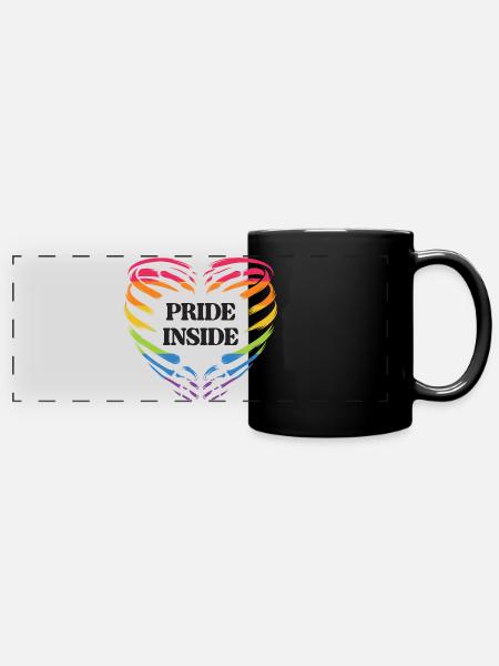 LGBT Pride Monat - Pride Inside - Panorama-Tasse farbig - Schwarz