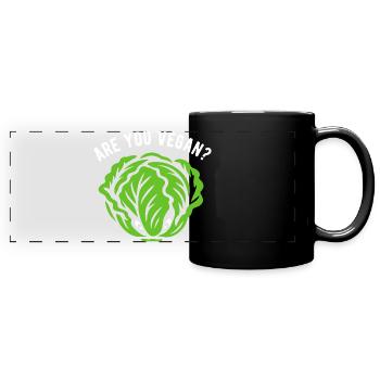 Salade - Êtes-vous végétalien ? - Régime végétalien - Mug panoramique uni - noir - Devant