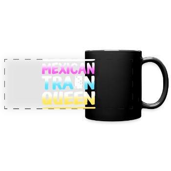Mexican Train Domino - Panorama-Tasse farbig - Schwarz - Vorne
