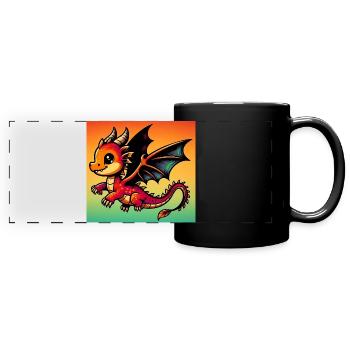 dragon - Full Colour Panoramic Mug - black - Front
