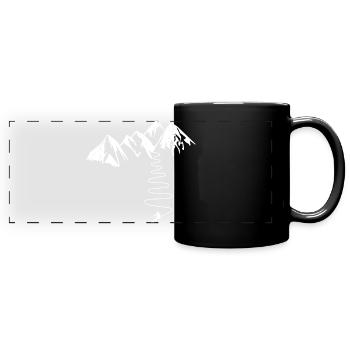Cadeau Skieur De Haute Montagne Alpes Pyrenées - Mug panoramique uni - noir - Devant