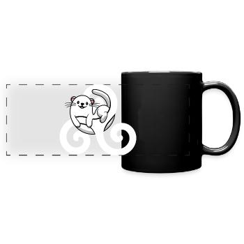 Bretonische Bretonische Hermine – Breizh Symbol Triskel - Panorama-Tasse farbig - Schwarz - Vorne
