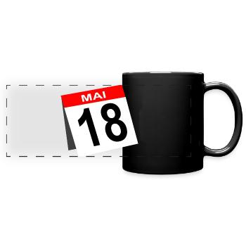 18th Birthday May Calendar - Full Colour Panoramic Mug - black - Front