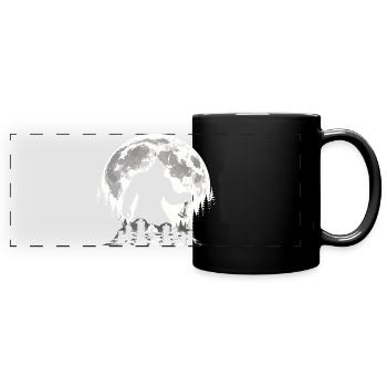 Bigfoot Schachspieler - Panorama-Tasse farbig - Schwarz - Vorne