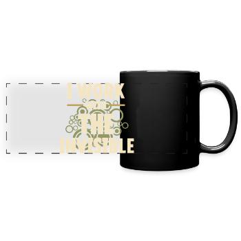 Mikrobiologie - Panorama-Tasse farbig - Schwarz - Vorne