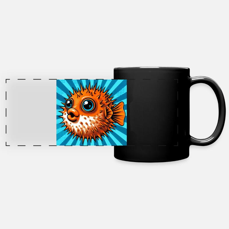 blowfish - Full Colour Panoramic Mug - black