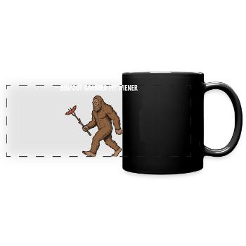 Camping drôle Sasquatch Bigfoot a eu mon pénis - Mug panoramique uni - noir - Devant