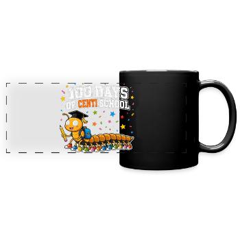 Centipede 100 Days School Hundred Legs - Full Colour Panoramic Mug - black - Front