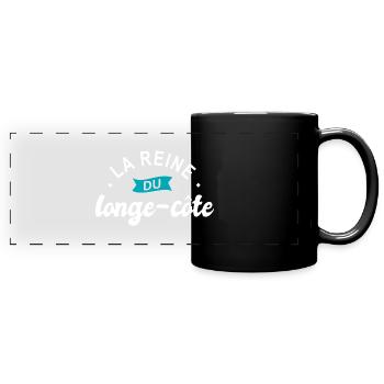 reine du longe côte longe cote - Mug panoramique uni - noir - Devant