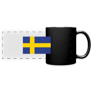 sweden flag - Panorama-Tasse farbig - Schwarz - Vorne