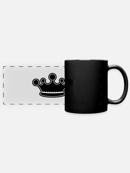 Crown de - Panorama-Tasse farbig - Schwarz
