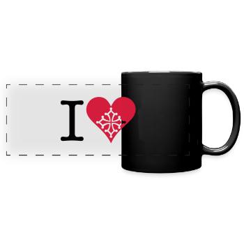 I love Occitan 2C - Full Colour Panoramic Mug - black - Front