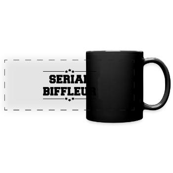 Serial biffleur - Mug panoramique uni - noir - Devant