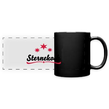 le chef étoilé - Mug panoramique uni - noir - Devant