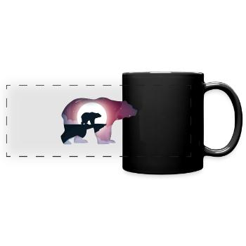 porter - Mug panoramique uni - noir - Devant