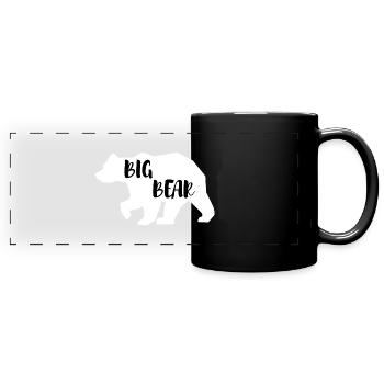 big Bear Baer Eltern Tshirt - Panorama-Tasse farbig - Schwarz - Vorne