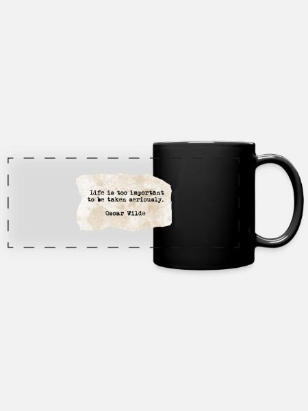 Oscar wild quote - Mug panoramique uni - noir