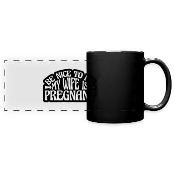 ma femme est enceinte - Mug panoramique uni - noir - Devant