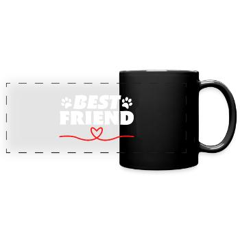 Meilleur ami - Mug panoramique uni - noir - Devant
