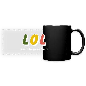 LOL - Dépassons les limites - Mug panoramique uni - noir - Devant