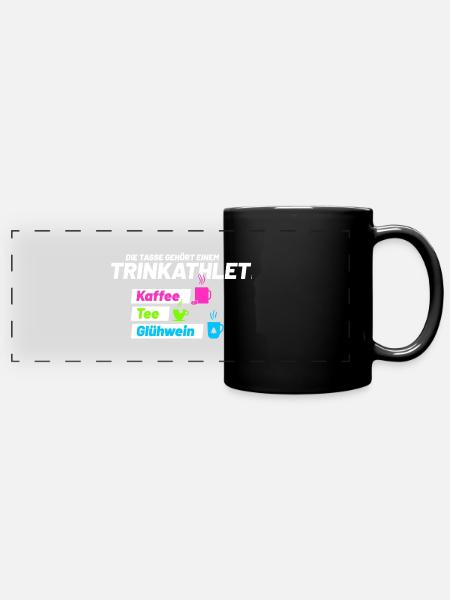 diese Tasse gehört einem Trinkathlet weiss - Panorama-Tasse farbig - Schwarz